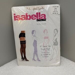 Abella Lace Top Thigh Highs - 3X-4X Ivory